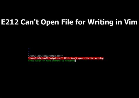 e212 can't open file for writing.